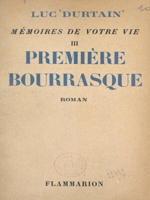 cover image of Mémoires de votre vie (3). Première bourrasque